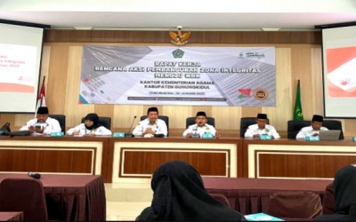 Tim ZI MTsN 9 Gunungkidul Ikuti Rapat Kerja Rencana Aksi Pembangunan ZI Menuju WBK Kankemenag Gunungkidul
