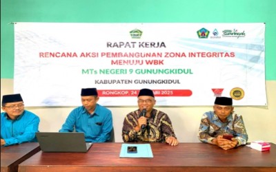 MTsN 9 Gunungkidul Gelar Rapat Kerja Pembangunan Zona Integritas Menuju WBK