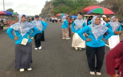 Sambut HUT Ke-80 RI, MTsN 9 Gunungkidul Ikuti Senam Kemerdekaan