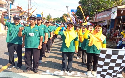 Meriahkan HUT ke-77 RI, MTsN 9 Gunungkidul Ikuti Lomba Gerak Jalan